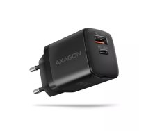 Axagon ACU-PQ30 Ladegerät QC3.0, 4.0/AFC/FCP/PPS/Apple+ PD USB-C, 30W - schwarz - Kompaktes Ladegerät - 1x USB-C und 1x USB-A Mobilais telefons, Viedtālrunis, Viedais rokas pulkstens Smartwatch, Planš