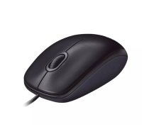 Logitech M90 vadu optiskā biroja pele — 1000 DPI, USB Type‑A, melna, piemērota abām rokām