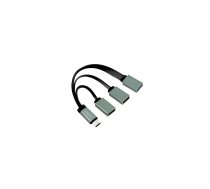 USB centrmezgls LogiLink UA0315 Type-C 5000 Mbit/s Melns Pelēks