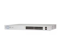 Ubiquiti UniFi US-24-250W tīkla pārslēgs Vadīts Gigabit Ethernet (10/100/1000) Power over Ethernet (PoE) 1U Sudrabs