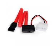 StarTech.com SLSATAF12 SATA kabelis 0,304 m SATA 13-pin SATA 7-pin + Molex (4-pin) Sarkans