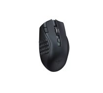 Spēļu pele Razer Naga V2 HyperSpeed RF Wireless + Bluetooth, labrocīga, 30000 DPI, optiskā, melna
