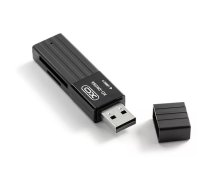 XO atmiņas karšu lasītājs DK05A 2in1 USB 2.0, melns