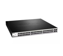 D-Link DGS-1210-52MP tīkla pārslēgs Vadīts L2 Gigabit Ethernet (10/100/1000) Power over Ethernet (PoE) 1U Melns