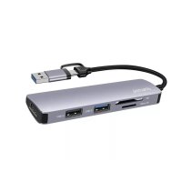4smarts 469630 dokstacija Vadu USB 3.2 Gen 1 (3.1 Gen 1) Type-A + Type-C Pelēks