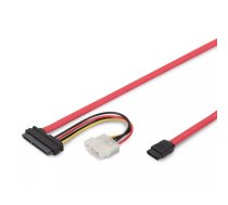 Digitus AK-400112-005-R SATA kabelis 0,5 m SATA 22-pin Sarkans