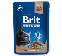 BRIT Premium Cat Liver Sterilised - mitrā kaķu barība - 100g