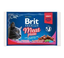 BRIT Premium Cat Meat Plate - mitrā barība kaķiem - 4x100g