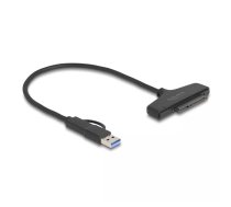 DeLOCK 61042 SATA kabelis 0,3 m SATA 22-pin USB Type-C (USB 3.2 Gen 1) Melns