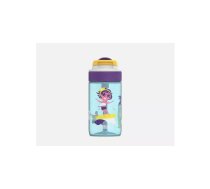 Ūdens pudele Kambukka Lagoon 400 ml — Tritan, droša trauku mazgājamajā mašīnā, ar salmiņu un snīpīti, Dzeltens/Balts/Zils