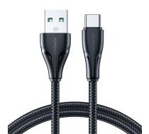 Joyroom USB - USB C 3A kabelis Surpass Series ātrai uzlādei un datu pārsūtīšanai 2 m melns (S-UC027A11)