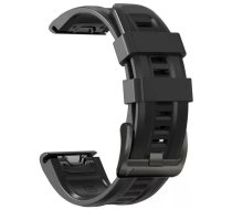 Tech Protect Smart Watch Garmin Fenix 3/5X/5X PLUS/6 Pro/6X/7X siksniņa, melnā krāsā, melna