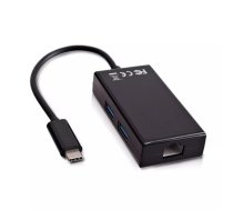 V7 V7UCRJ45-HUB-BLK-1E USB 3.2 Gen 1 (3.1 Gen 1) Type-C Melns