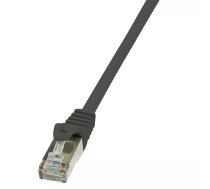 LogiLink 0.5m Cat.6 F/UTP RJ45 tīkla kabelis Melns 0,5 m Cat6 F/UTP (FTP)