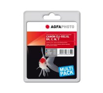 AgfaPhoto APCCLI551XLSET tintes kārtridžs 4 pcs Melns, Tirkīzzils, Fuksīns, Dzeltens