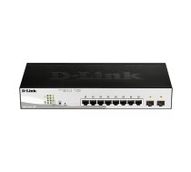 D-Link DGS-1210-10P tīkla pārslēgs Vadīts L2 Gigabit Ethernet (10/100/1000) Power over Ethernet (PoE) 1U Melns
