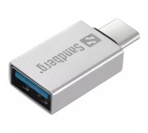Sandberg USB-C to USB 3.0 Dongle USB 3.2 Gen 1 (3.1 Gen 1) Type-C Sudrabs