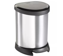 Apaļš bins Curver Deco Bins 3253922160018 Melns Sudrabs