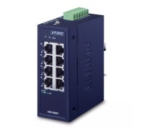 PLANET ISW-800T tīkla pārslēgs Nepārvaldīts L2 Fast Ethernet (10/100) Zils