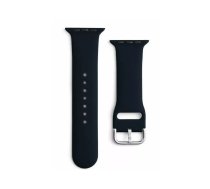 Siksniņa iLike Ultra priekš Apple Watch — silikona, melna — izmēri 49/45/44/42 mm