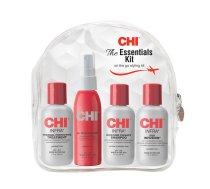 CHI INFRA The Essentials Travel Kit - CHI 44 Iron Guard Heat Protection Spray 59ml + Silk infusion 59 ml + Infra Hair Treatment 59 ml + Infra Shampoo 59 ml | CHK8421