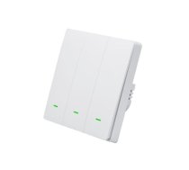 SmartWise B3LNW 3 grupu eWeLink viedais WiFi + RF sienas slēdzis ar fizisko pogu (balts)