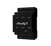 Shelly PRO 3 WiFi + Ethernet 3 grupu viedais releja slēdzis ar DIN sliedes atbalstu