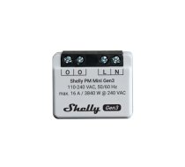 Shelly PLUS PM MINI GEN3, Wi-Fi + Bluetooth viedais jaudas mērītājs, 1 kanāls (16A)