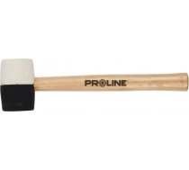 Rubber mallet black-white 370g wooden handle proline