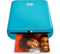 KODAK Step Instant fotoattēlu printeris ar Bluetooth/NFC, ZINK tehnoloģiju un Kodak lietotni iOS un Android ierīcēm (zilā krāsā) izdrukā 2 x 3 collu pašlīmējošos fotoattēlus