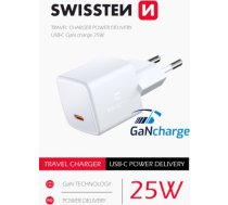 Swissten GaN Mini Tīkla Lādētājs USB-C 25W PD 22044100