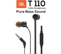 JBL T110 austiņas ar mikrofonu melnas (EU Blister) JBLT110BLK