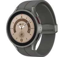 Samsung Galaxy Watch5 Pro apaļš Bluetooth viedpulkstenis, Wear OS, āra fitnesa pulkstenis, fitnesa izsekotājs, 45 mm, titāns (vācu versija)