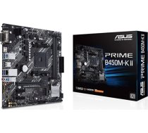 Asus Prime B450M-K II mātesplates ligzda AM4 (mATX, AMD Ryzen, DDR4 atmiņa, M.2, SATA 6Gbit/s, USB 3.1 Gen 2 Type-A) ANEB08K96B2CTT