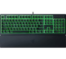 Razer Ornata V3 X - plakana membrānas tastatūra ar Chroma RGB (klusi membrānas slēdži, ergonomisks plaukstu balsts, taustiņu vāciņi pret UV pārklājumu) QWERTZ DE Izkārtojums | Melns, RZ03-04470400-R3G1