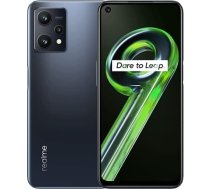 realme 9 5G — 4+128 GB viedtālrunis, Snapdragon 695 5G procesors, īpaši šķidrs 120 Hz displejs, 50 MP AI trīskāršā kamera, jaudīgs 5000 mAh akumulators, līdz 7 GB dinamiskā RAM, Meteor Black