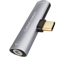 CableCreation USB C austiņu adapteris, 2 in-1 USB C uz Hi-Res 3,5 mm ligzdas adapteris, USB C papildu adapteris ar PD uzlādi priekš Huawei P40/P30(Pro)/P20(Pro), Samsung S20(+)/S20 Ultra/S10, OnePlus 8/7T/7 ANEB07Y87QXTQT