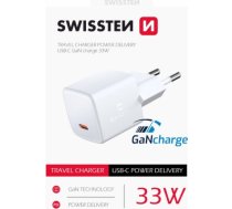 Swissten GaN Mini Tīkla Lādētājs USB-C 33W PD 22055100