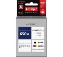 Activejet tinte ah-m650rx (HP 650 cz101/cz102 nomaiņa; premium; 1 x 20 ml, 1 x 21 ml; 1110 lapas, melna, krāsaina)