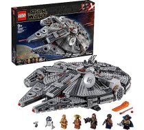 LEGO 75257 Star Wars Millennium Falcon kosmosa kuģa konstrukcijas komplekts ar Finn, Chewbacca, Lando Calrissian, Boolio, C-3PO, R2-D2 un DO, The Rise Skywalkers kolekcija ANE55B09844PRPTT
