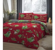 Bedlam Glow in the Dark Ziemassvētku segas pārvalka komplekts, viens sarkans
