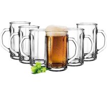 Glasmark Krosno glāžu komplekts alum 0,3 litri Alus glāzes Alus krūzes glāzes Craft alus glāzei dzeramais stikls trauku mazgājamām mašīnām 6 x 300 ml