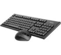 Tastatūras + membrānas peles komplekts A4 Tech V-Track 2.4G 7100n RF Nano A4Tkla41220 (USB 2.0; melns; optiskais)