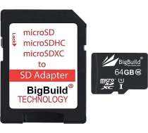 BigBuild Technology 64 GB īpaši ātra 80 MB/s microSDXC atmiņas karte, kas saderīga ar Blackview Tab 6, 8/8E, 9, 10/10 Pro, 11, 12 Tablet ANEB0BJTQFGF3T