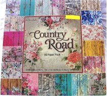 Country Road Papīra studijas bārs Nwood Shabby Chic Vintage ziedu Damaska — 12 x 12 albums, kāršu izgatavošanas papīra iepakojums, 80 loksnes no Paper Studio