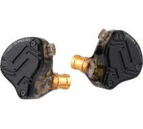 LINSOUL KZ ZS10 PRO X jauninātas 1DD+4BA hibrīda draivera HiFi ausīs ievietojamas austiņas IEM ar sakausējuma priekšpusi, noņemamu padziļinātu 2 kontaktu kabeli audiofila mūziķa dīdžeju skatuvei (ZS10 PRO X, melns, bez mikrofona)