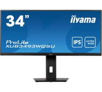 Iiyama Monitors 34 collu xub3493wqsu ips, uwqhd, dp, HDMI, ir (150 mm) XUB3493WQSU-B5