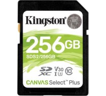 kingston canvas select plus sds2/256gb atmiņas karte (256gb; klase u3, v30; atmiņas karte)