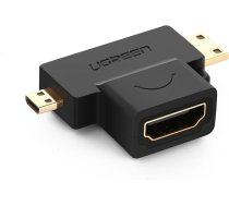 Adaptera adapteris no HDMI savienotāja A tipa mini HDMI - mikro HDMI