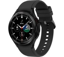 Samsung Galaxy Watch4 Classic, apaļš Bluetooth viedpulkstenis, Wear OS, rotējošs rāmis, fitnesa pulkstenis, fitnesa izsekotājs, 46 mm, melns (vācu versija)